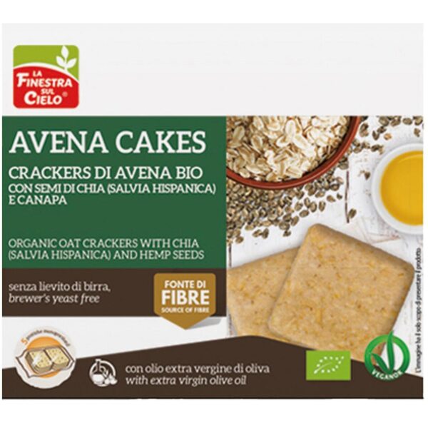 Avena cakes – crackers di avena con semi di chia e canapa