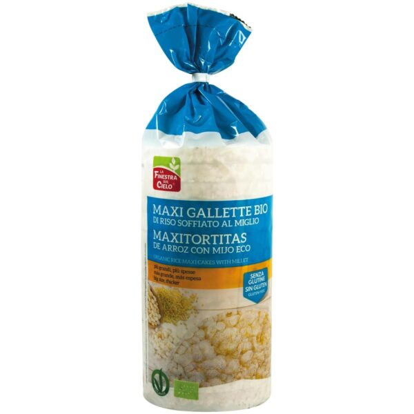 Maxigallette di riso al miglio