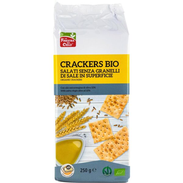 Crackers non salati in superficie